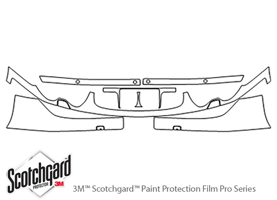 BMW 7-Series 2003-2005 3M Clear Bra Bumper Paint Protection Kit Diagram