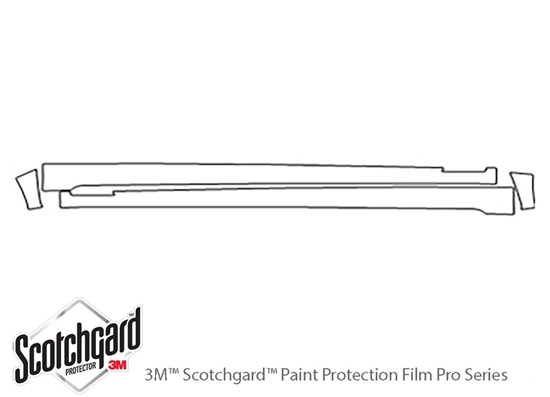 BMW 7-Series 2016-2019 3M Clear Bra Door Cup Paint Protection Kit Diagram