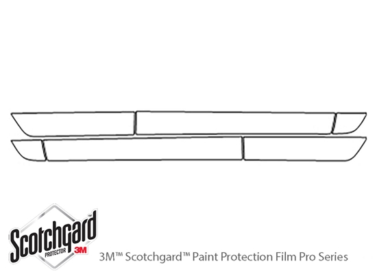 BMW X3 2004-2010 3M Clear Bra Door Cup Paint Protection Kit Diagram