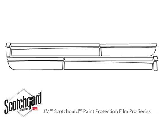 BMW X3 2011-2014 3M Clear Bra Door Cup Paint Protection Kit Diagram