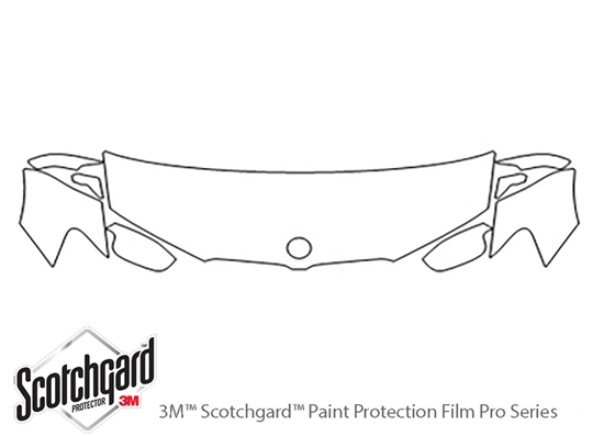 BMW X3 2011-2014 3M Clear Bra Hood Precut PPF Diagram