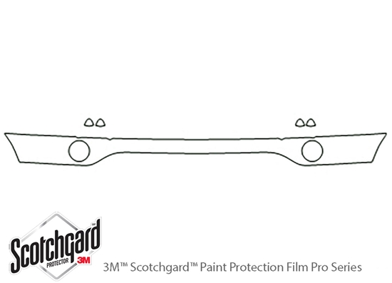 BMW X5 2000-2003 3M Clear Bra Bumper Paint Protection Kit Diagram