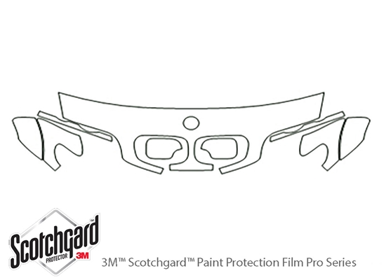 BMW X5 2000-2003 3M Clear Bra Hood Paint Protection Kit Diagram