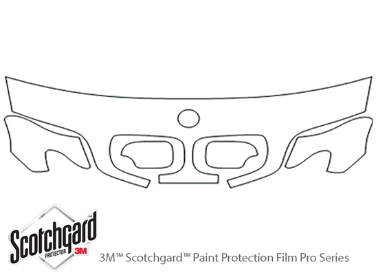 BMW X5 2004-2006 3M Clear Bra Hood Paint Protection Kit Diagram