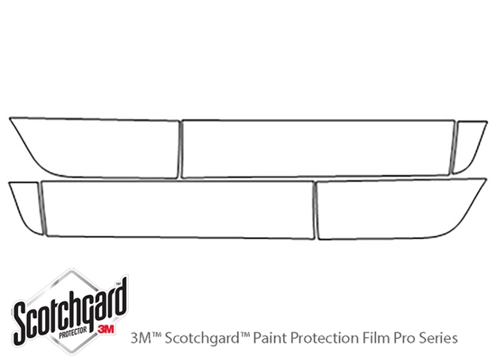 BMW X5 2004-2006 3M Clear Bra Door Cup Paint Protection Kit Diagram