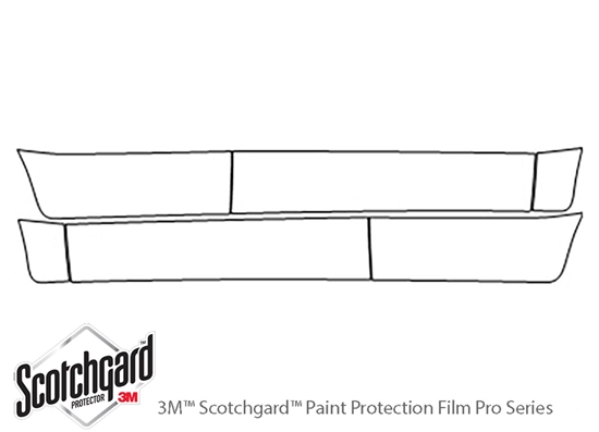 BMW X5 2007-2008 3M Clear Bra Door Cup Paint Protection Kit Diagram