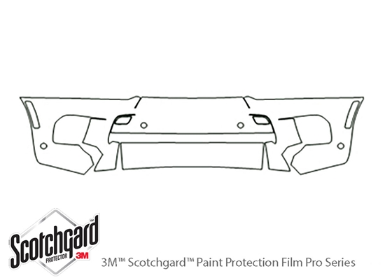 BMW X5 2009-2010 3M Clear Bra Bumper Paint Protection Kit Diagram