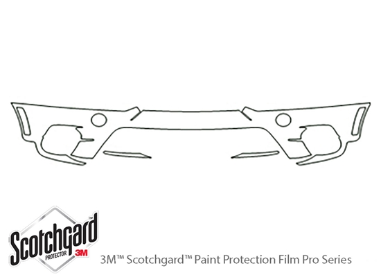 BMW X5 2011-2013 3M Clear Bra Bumper Paint Protection Kit Diagram