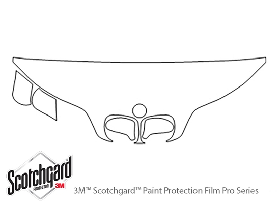 BMW Z3 1996-1998 3M Clear Bra Hood Paint Protection Kit Diagram