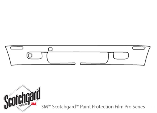 BMW Z3 1999-2002 3M Clear Bra Bumper Paint Protection Kit Diagram