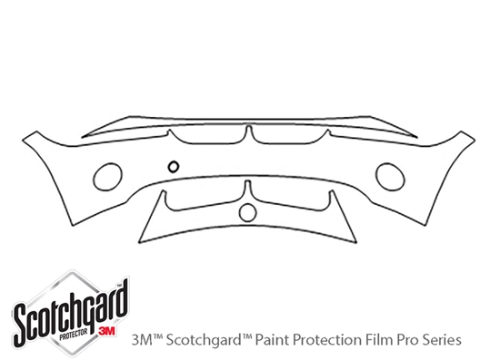 BMW Z4 2003-2005 3M Clear Bra Bumper Paint Protection Kit Diagram