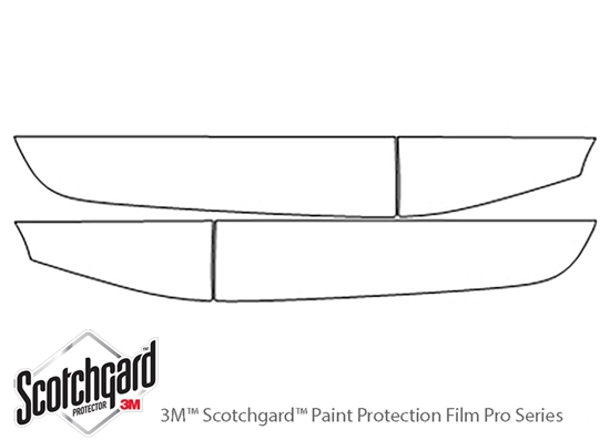 BMW Z4 2003-2008 3M Clear Bra Door Cup Paint Protection Kit Diagram