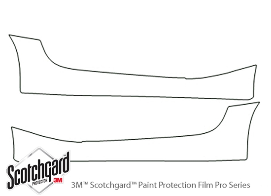 BMW Z4 2006-2008 3M Clear Bra Door Cup Paint Protection Kit Diagram