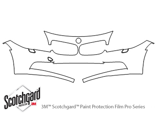 BMW Z4 2012-2016 3M Clear Bra Bumper Paint Protection Kit Diagram