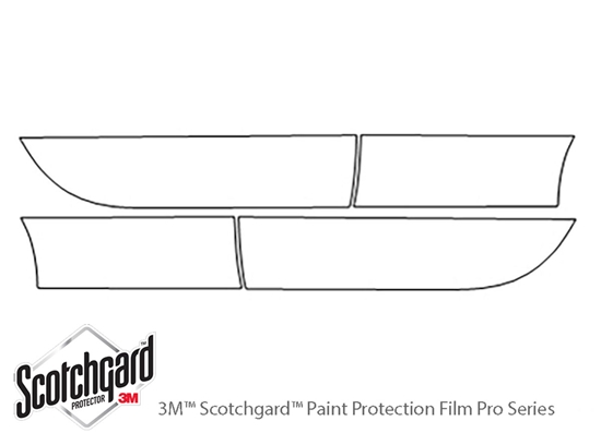 BMW Z8 2000-2003 3M Clear Bra Door Cup Paint Protection Kit Diagram