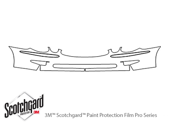 Buick Allure 2005-2007 3M Clear Bra Bumper Paint Protection Kit Diagram