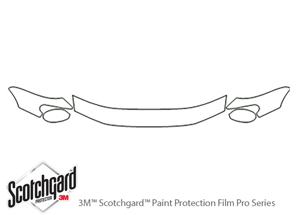 ##LONGDESCRIPTIONNAME2## 3M Clear Bra Hood Paint Protection Kit Diagram