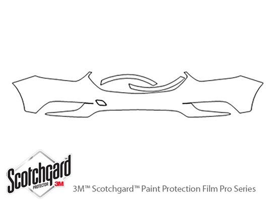 Buick Encore 2017-2022 3M Clear Bra Bumper Paint Protection Kit Diagram