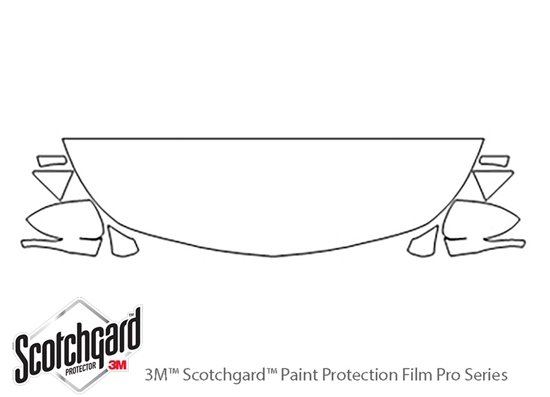 Buick Lacrosse 2017-2019 3M Clear Bra Hood Paint Protection Kit Diagram