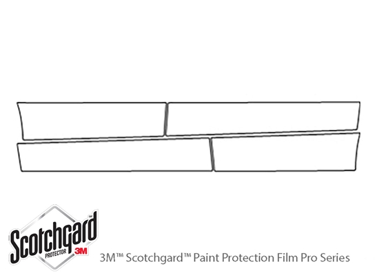 Buick Lucerne 2006-2011 3M Clear Bra Door Cup Paint Protection Kit Diagram