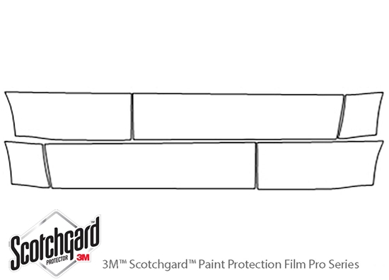 Buick Rainier 2005-2007 3M Clear Bra Door Cup Paint Protection Kit Diagram