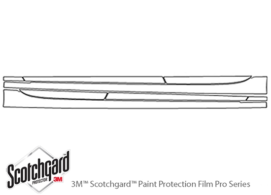 Buick Regal 2018-2020 3M Clear Bra Door Cup Paint Protection Kit Diagram