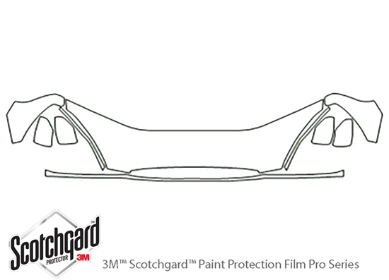 Buick Rendezvous 2002-2007 3M Clear Bra Hood Paint Protection Kit Diagram