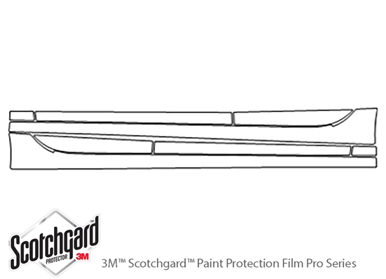 Buick Verano 2012-2017 3M Clear Bra Door Cup Paint Protection Kit Diagram