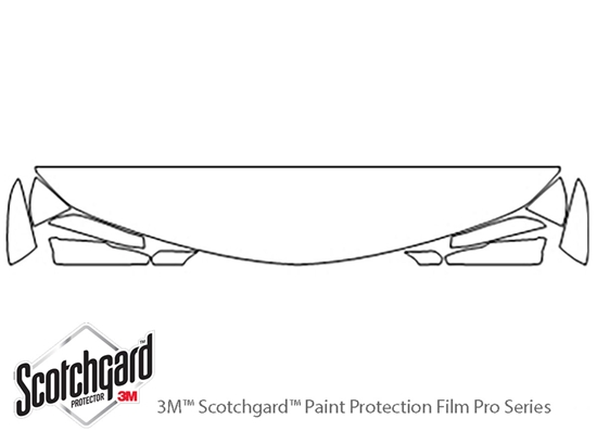 Cadillac CT6 2016-2018 3M Clear Bra Hood Paint Protection Kit Diagram