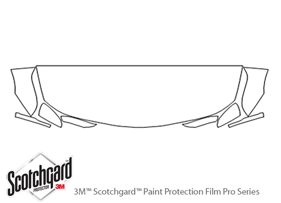 Cadillac CT6 2019-2020 3M Clear Bra Hood Paint Protection Kit Diagram