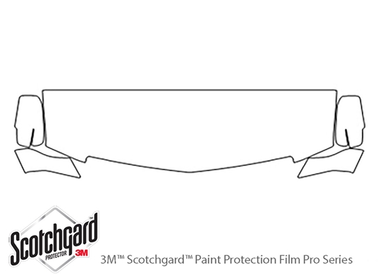 Cadillac CTS 2003-2007 3M Clear Bra Hood Paint Protection Kit Diagram