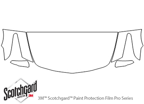 Cadillac CTS 2014-2017 3M Clear Bra Hood Precut PPF Diagram