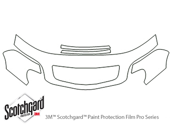 Cadillac Catera 2000-2001 3M Clear Bra Hood Paint Protection Kit Diagram