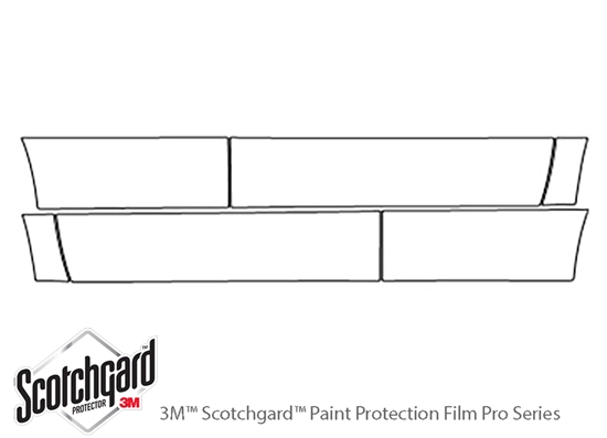 Cadillac Escalade 2007-2014 3M Clear Bra Door Cup Paint Protection Kit Diagram