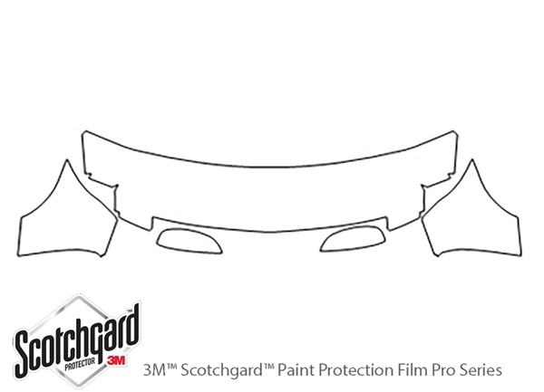 ##LONGDESCRIPTIONNAME2## 3M Clear Bra Hood Paint Protection Kit Diagram