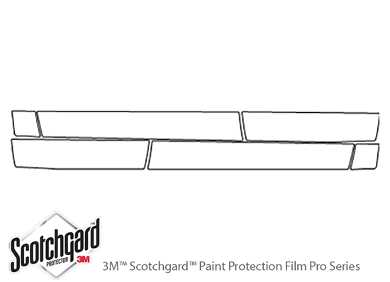 Cadillac Escalade 2015-2020 3M Clear Bra Door Cup Paint Protection Kit Diagram