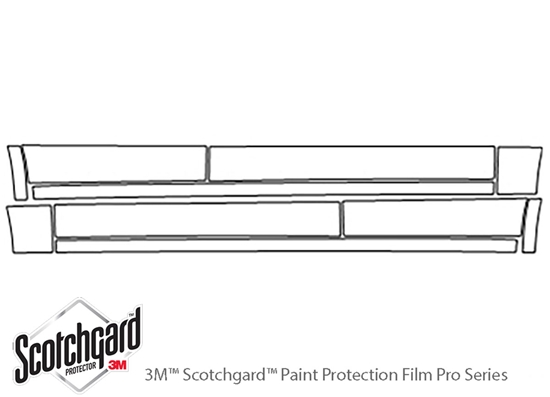 Cadillac SRX 2004-2009 3M Clear Bra Door Cup Paint Protection Kit Diagram