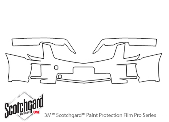 Cadillac SRX 2007-2009 3M Clear Bra Bumper Paint Protection Kit Diagram