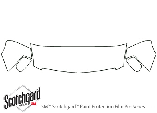 Cadillac STS 2005-2011 3M Clear Bra Hood Paint Protection Kit Diagram