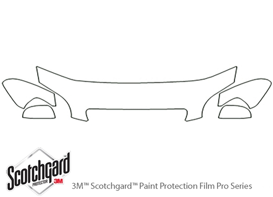 Chevrolet Aveo 2007-2011 3M Clear Bra Hood Paint Protection Kit Diagram