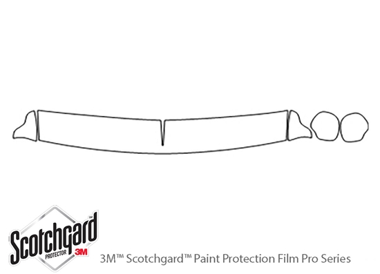 Chevrolet Blazer 1994-1996 3M Clear Bra Hood Paint Protection Kit Diagram