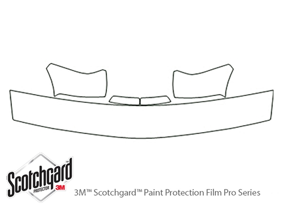 Chevrolet Blazer 1997-2005 3M Clear Bra Hood Paint Protection Kit Diagram