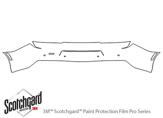 Chevrolet Camaro 2016-2018 3M Clear Bra Door Cup Paint Protection Kit Diagram