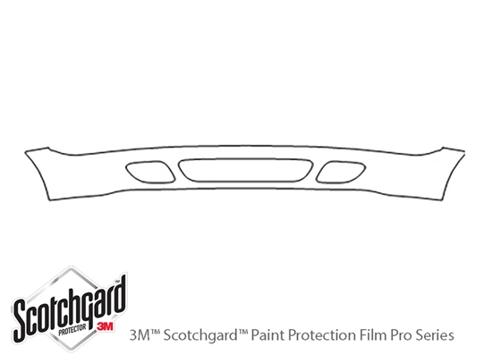 Chevrolet Cavalier 1997-2002 3M Clear Bra Bumper Paint Protection Kit Diagram