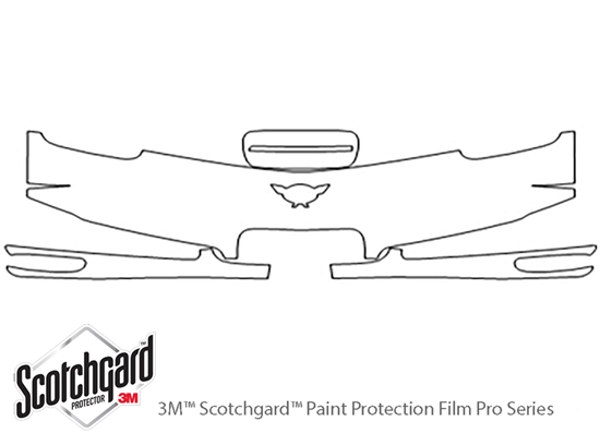 Chevrolet Corvette 1997-2004 3M Clear Bra Bumper Paint Protection Kit Diagram