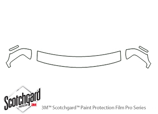 Chevrolet Express 1996-2002 3M Clear Bra Hood Paint Protection Kit Diagram