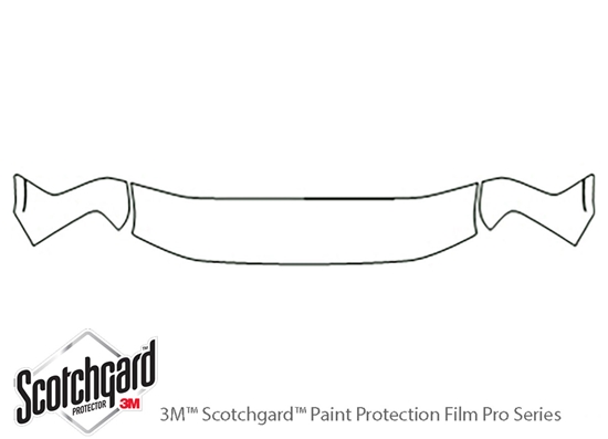 Chevrolet Express 2005-2021 3M Clear Bra Hood Paint Protection Kit Diagram