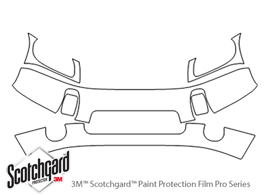 Chevrolet HHR 2006-2011 3M Clear Bra Bumper Paint Protection Kit Diagram