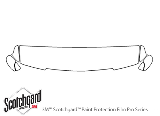 Chevrolet Impala 1994-1996 3M Clear Bra Hood Paint Protection Kit Diagram