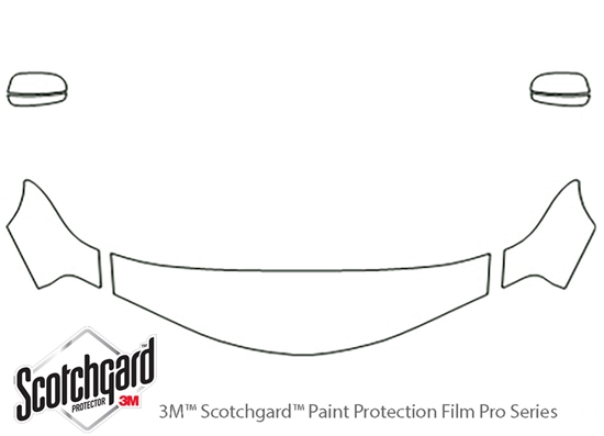 Chevrolet Impala 2000-2005 3M Clear Bra Hood Paint Protection Kit Diagram